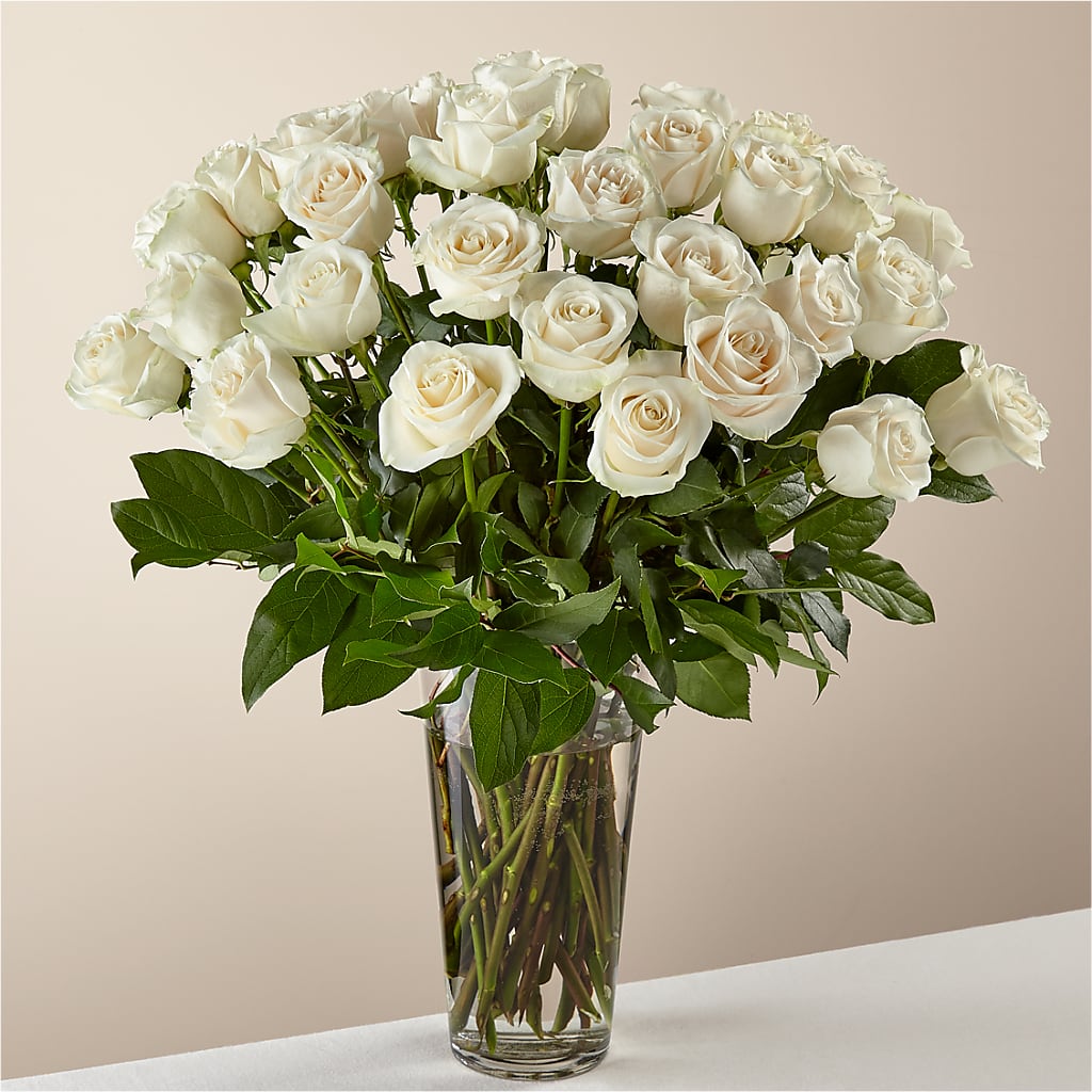Long Stem White Rose Bouquet – VERN'S SHARONVILLE FLORIST, Cincinnati OH
