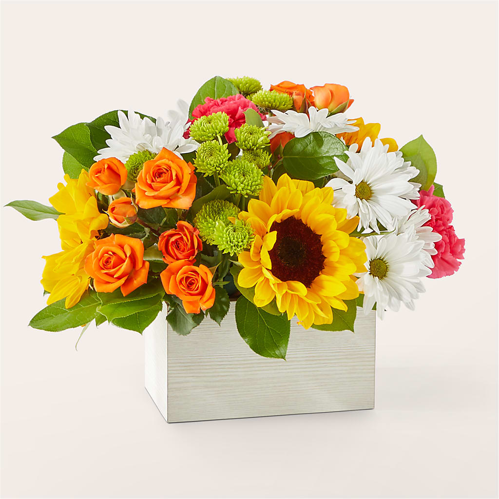 Sun-drenched Blooms Box Bouquet – VERN'S SHARONVILLE FLORIST, Cincinnati OH