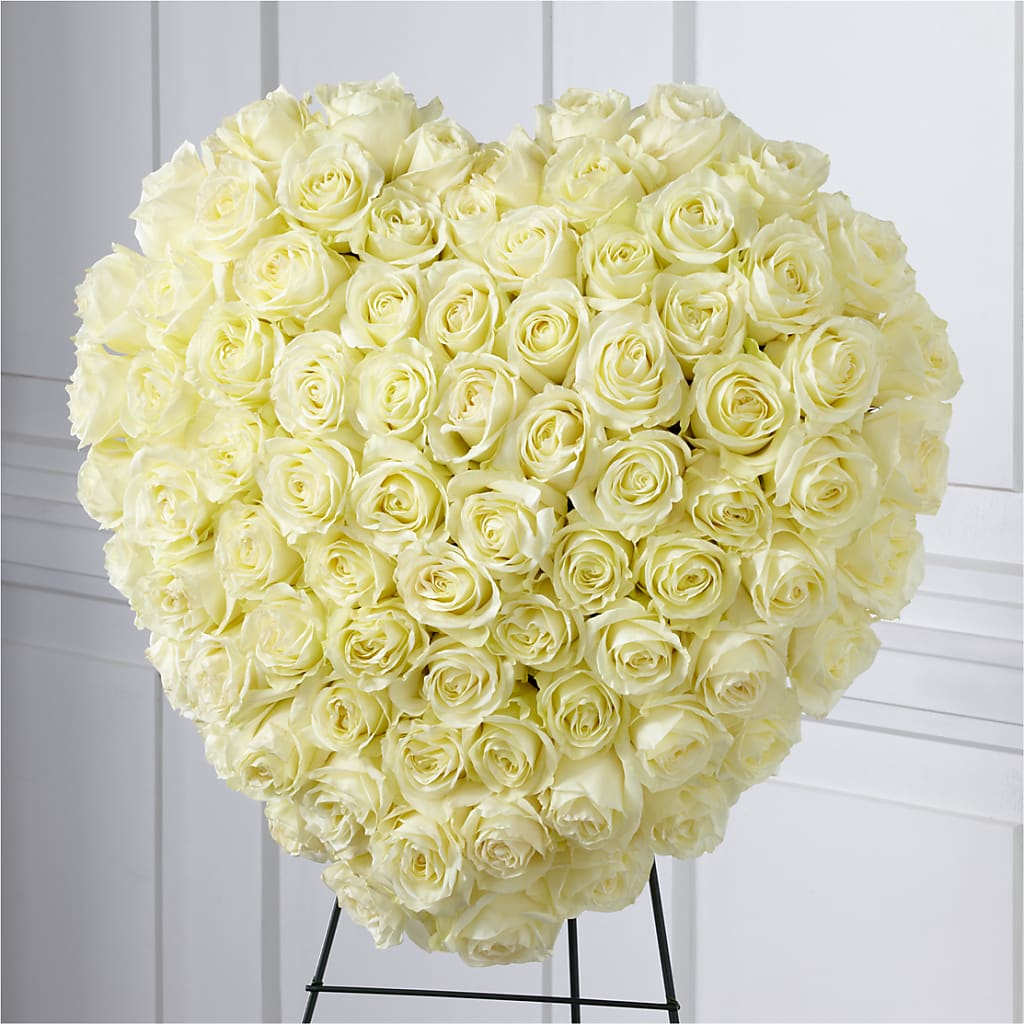 Elegant Remembrance Standing Heart – VERN'S SHARONVILLE FLORIST, Cincinnati OH