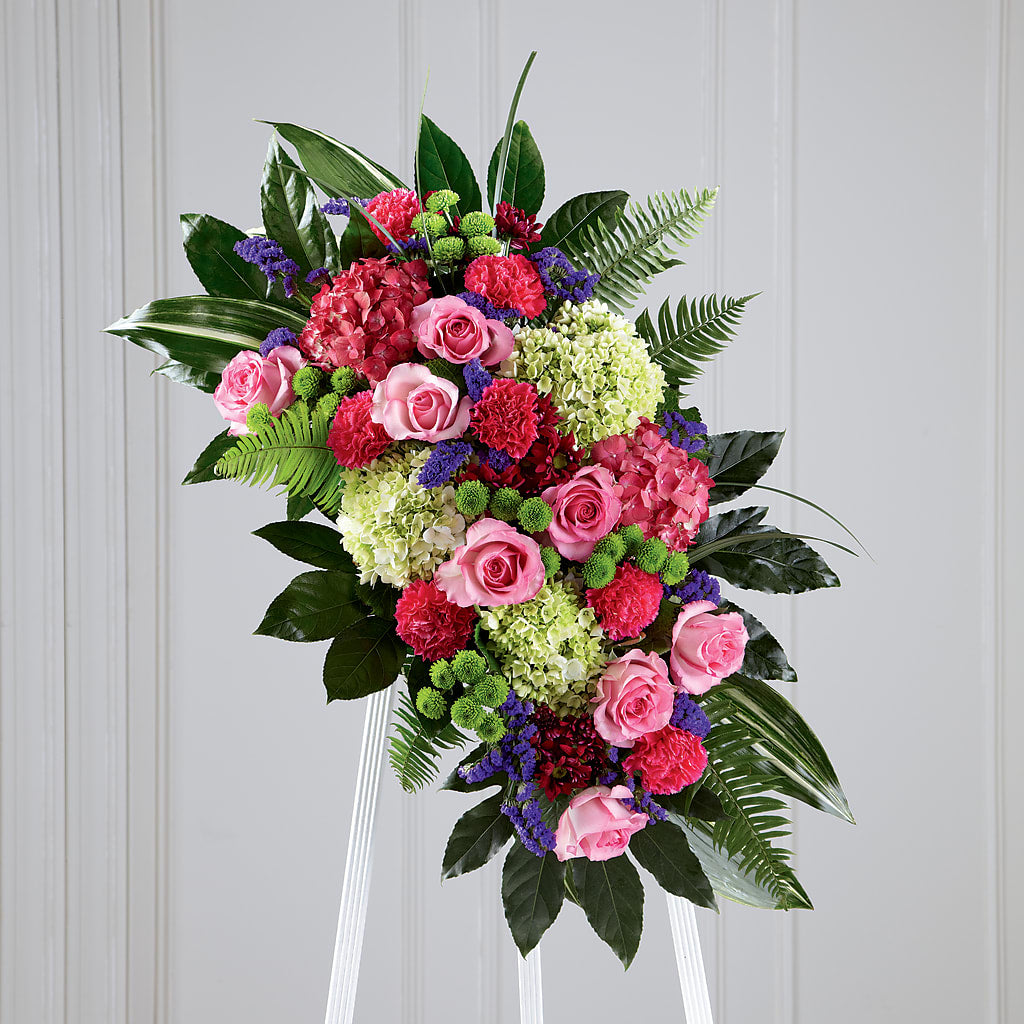 Refreshing Mix Standing Spray – VERN'S SHARONVILLE FLORIST, Cincinnati OH