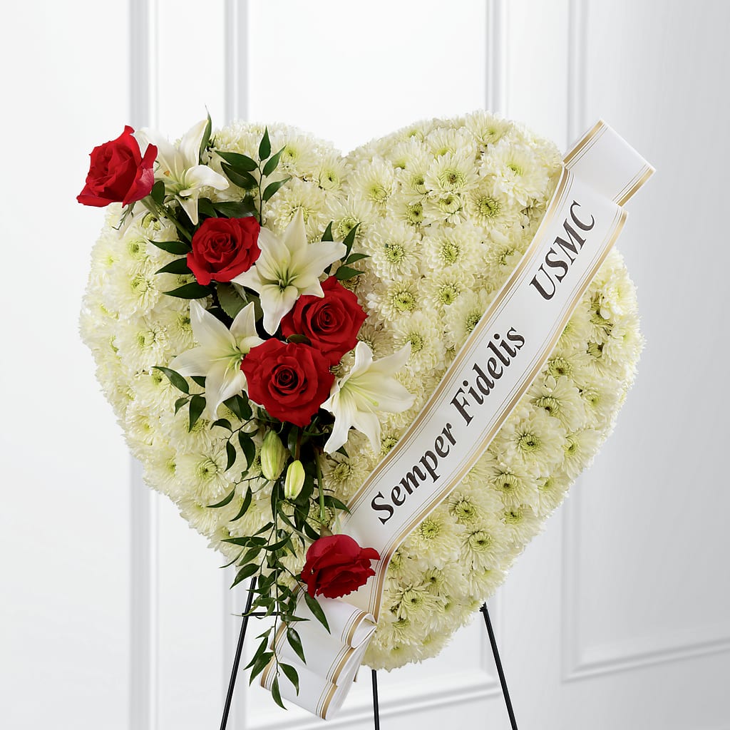 Heartfelt Hero Standing Heart – VERN'S SHARONVILLE FLORIST, Cincinnati OH