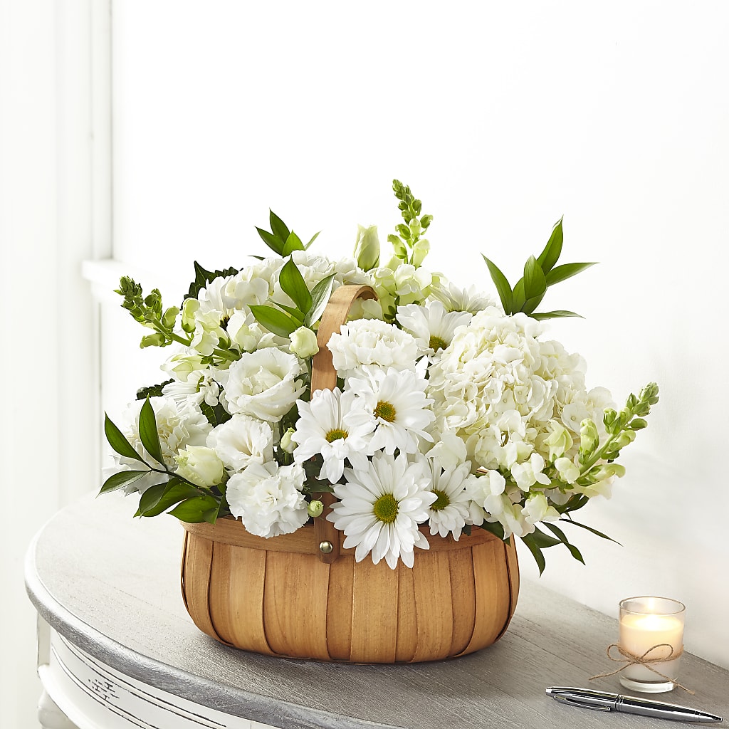 Pure Ivory Basket – VERN'S SHARONVILLE FLORIST, Cincinnati OH