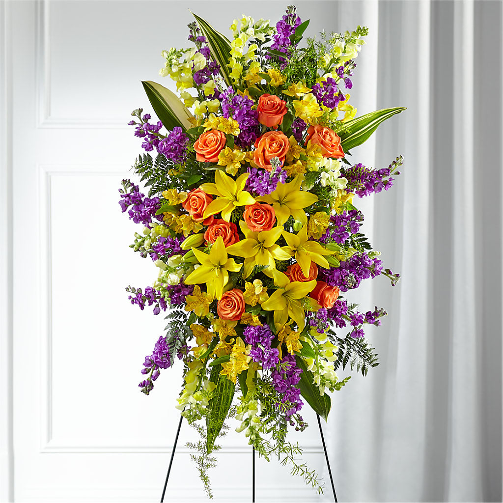 Thoughtful Prayers Standing Spray – VERN'S SHARONVILLE FLORIST, Cincinnati OH