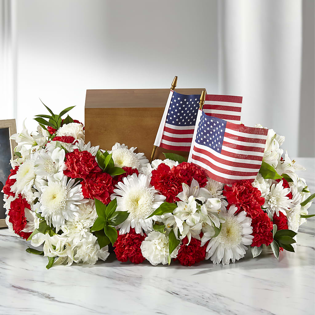 Spirit of Patriotism Cremation Adornment – VERN'S SHARONVILLE FLORIST, Cincinnati OH