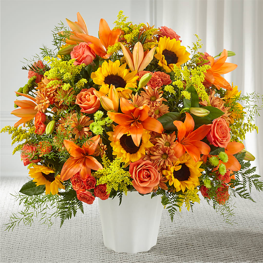 Harvest Thoughts Floor Basket – VERN'S SHARONVILLE FLORIST, Cincinnati OH