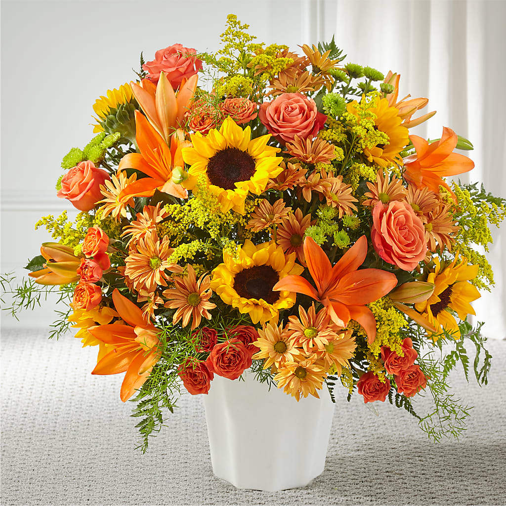 Harvest Thoughts Floor Basket – VERN'S SHARONVILLE FLORIST, Cincinnati OH