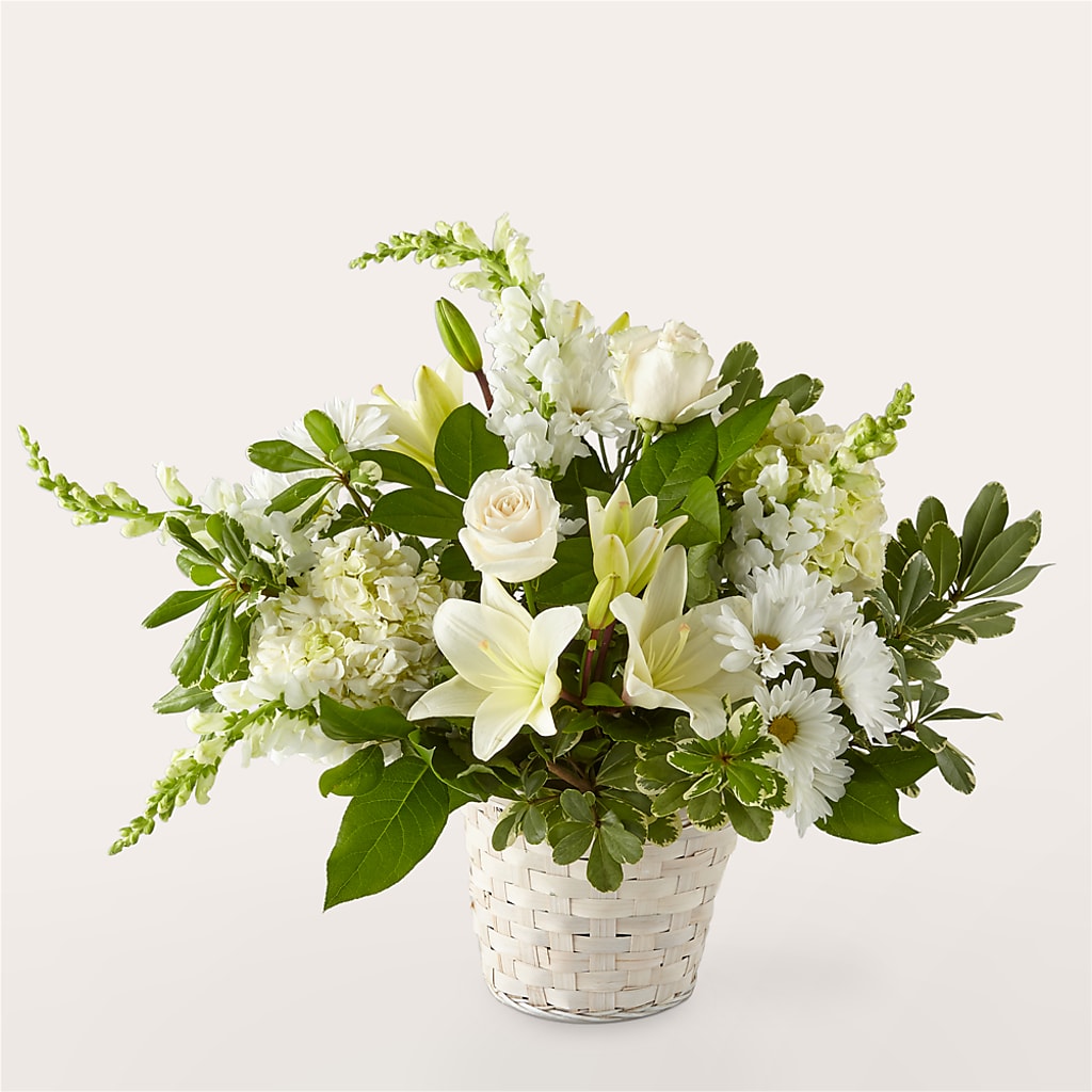 Ivory Elegance Floral Basket – VERN'S SHARONVILLE FLORIST, Cincinnati OH