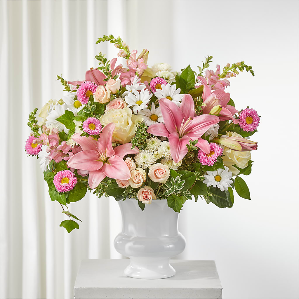 Empathetic Blooms Urn Arrangement – VERN'S SHARONVILLE FLORIST, Cincinnati OH