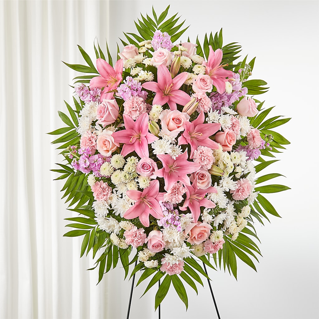 Offering Solace Standing Spray – VERN'S SHARONVILLE FLORIST, Cincinnati OH