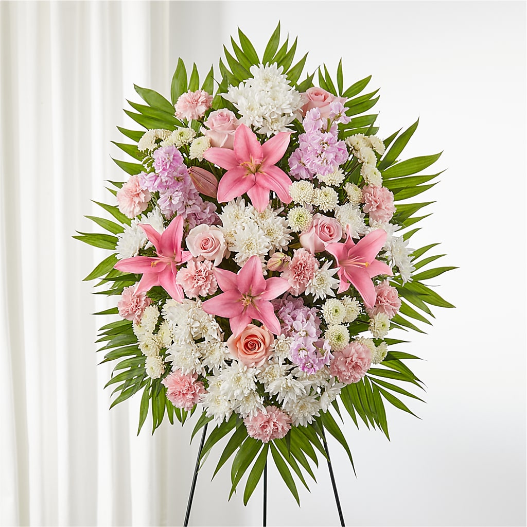 Offering Solace Standing Spray – VERN'S SHARONVILLE FLORIST, Cincinnati OH