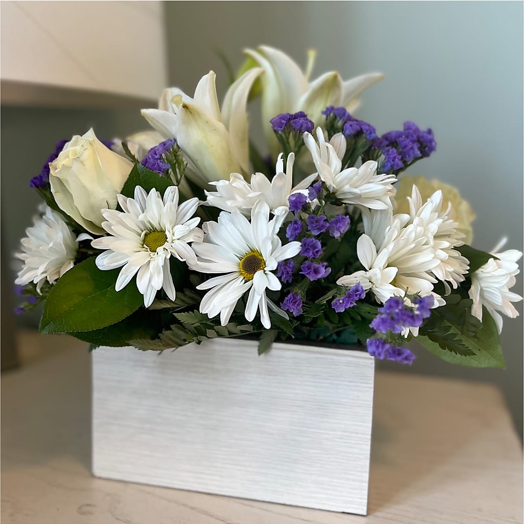 Beyond Blue Box Bouquet – VERN'S SHARONVILLE FLORIST, Cincinnati OH