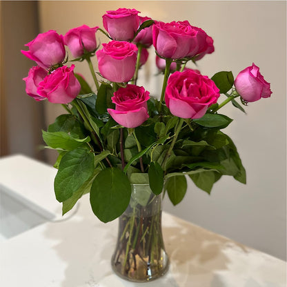 Long Stem Pink Rose Bouquet – VERN'S SHARONVILLE FLORIST, Cincinnati OH