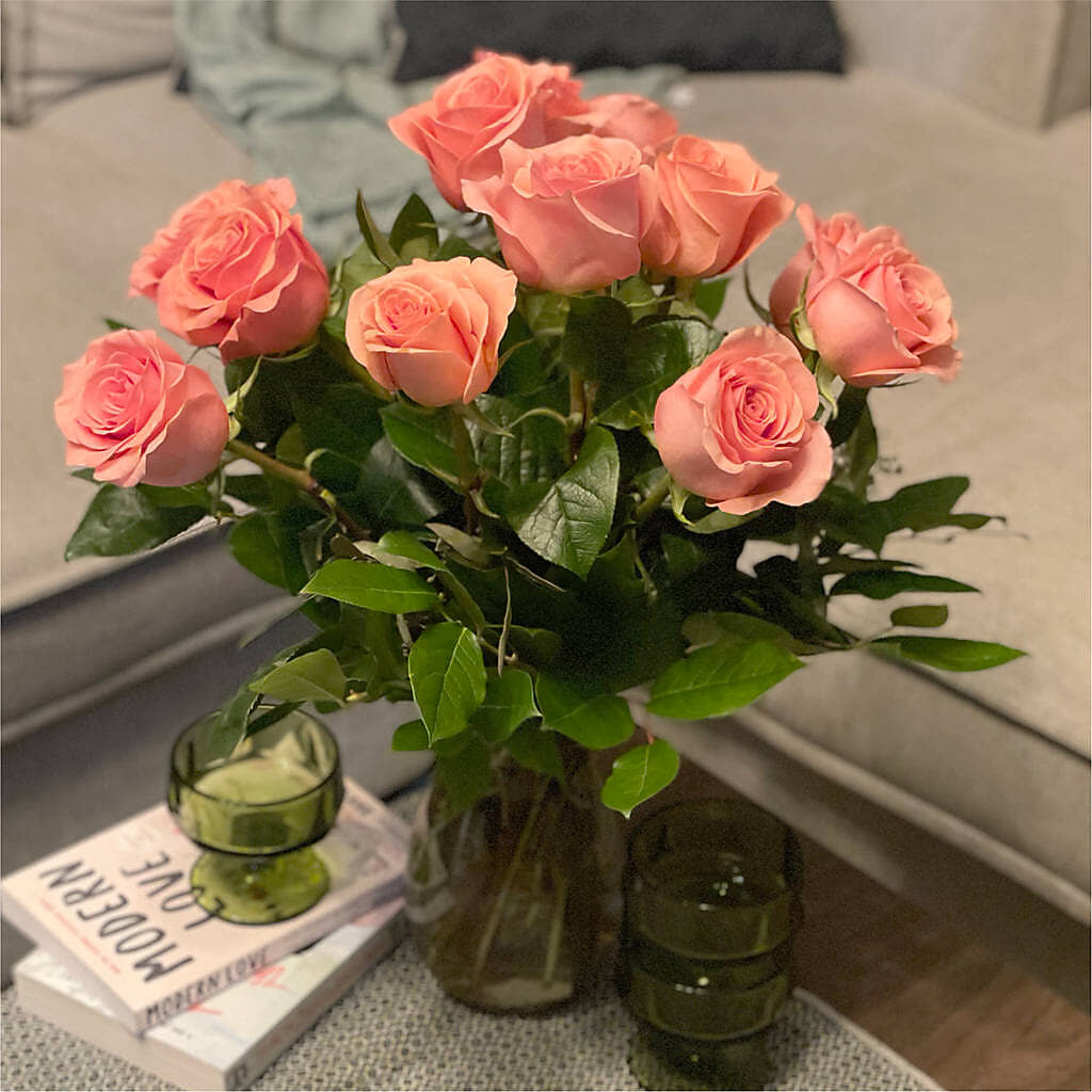 Long Stem Pink Rose Bouquet – VERN'S SHARONVILLE FLORIST, Cincinnati OH