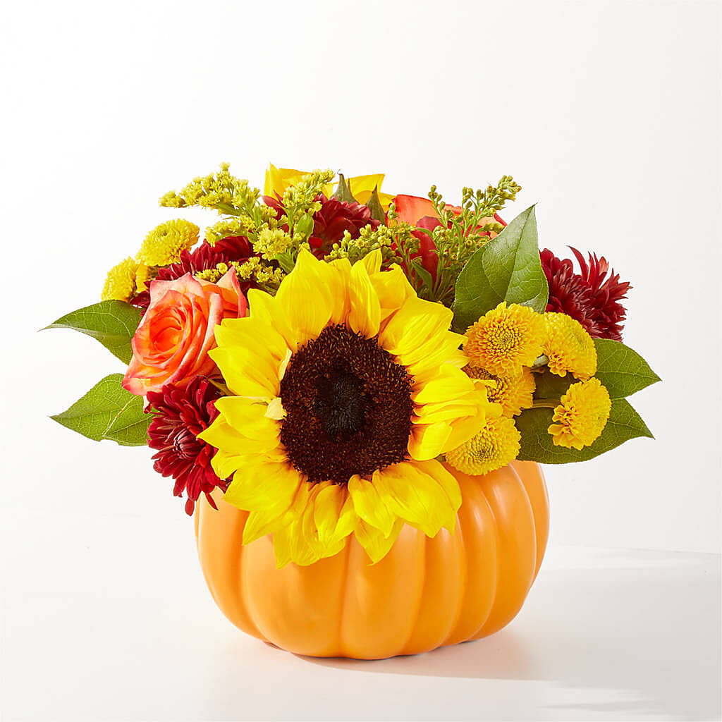 Golden Gourd Pumpkin Bouquet – VERN'S SHARONVILLE FLORIST, Cincinnati OH