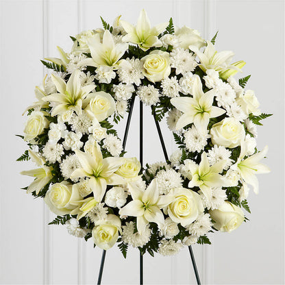 Treasured Tribute Wreath – VERN'S SHARONVILLE FLORIST, Cincinnati OH