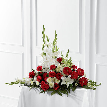 Crimson & White Arrangement – VERN'S SHARONVILLE FLORIST, Cincinnati OH