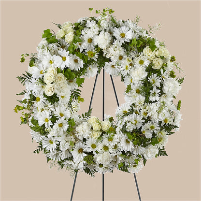 Faithful Wishes Wreath – VERN'S SHARONVILLE FLORIST, Cincinnati OH