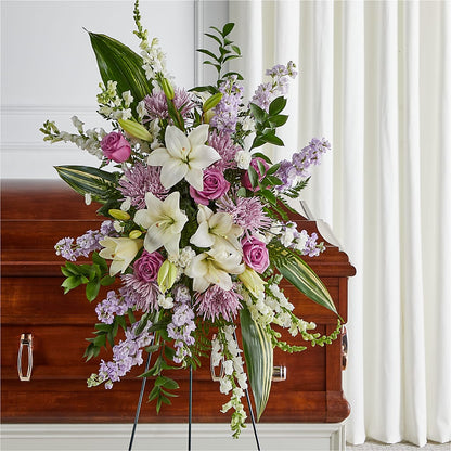 Grateful Hearts Standing Spray – VERN'S SHARONVILLE FLORIST, Cincinnati OH