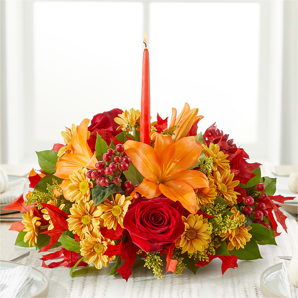 Autumn's Embrace Centerpiece – VERN'S SHARONVILLE FLORIST, Cincinnati OH